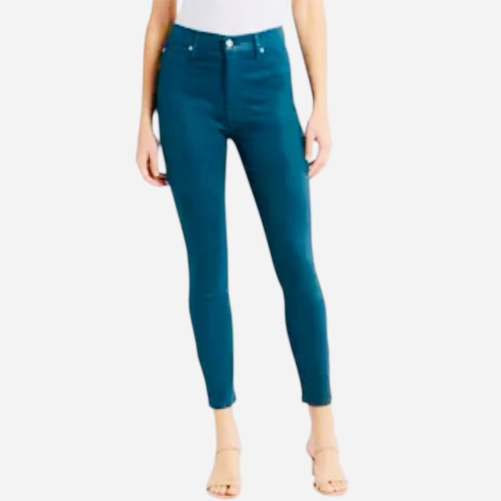 7 For All Mankind Blue Ankle Cropped Jeans